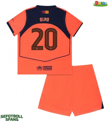 Barcelona Dani Olmo #20 Tredjeställ Barn 2025-26 Kortärmad (+ Korta byxor)